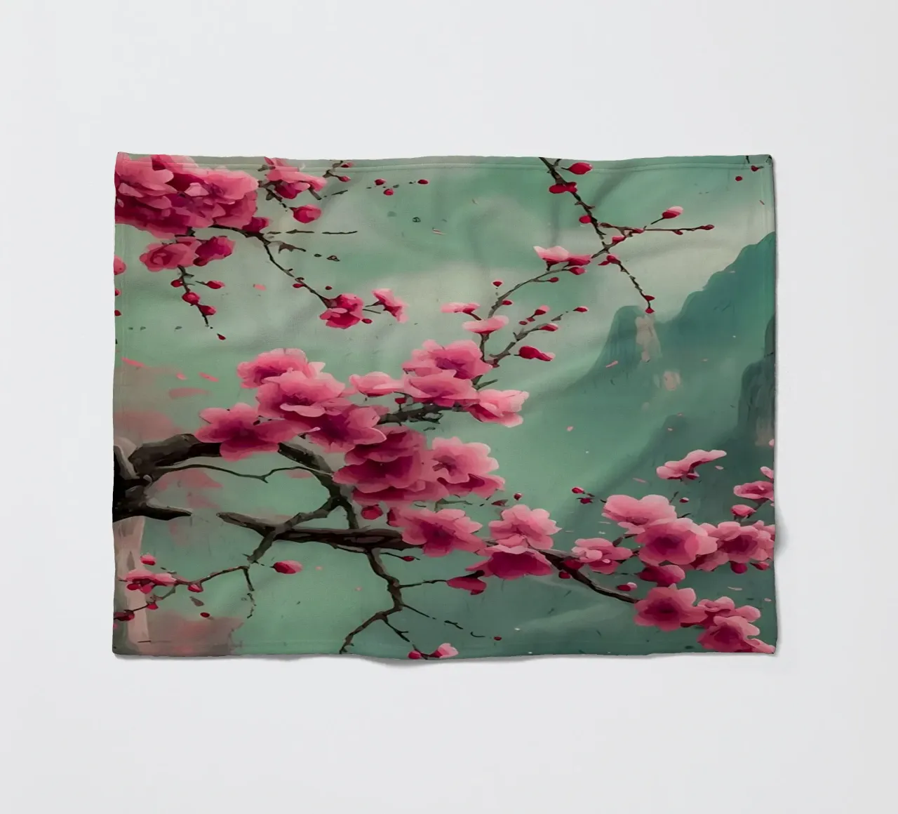 ciliegio in fiore in Giappone coperta in pile da Rebecca Clark Wyrick