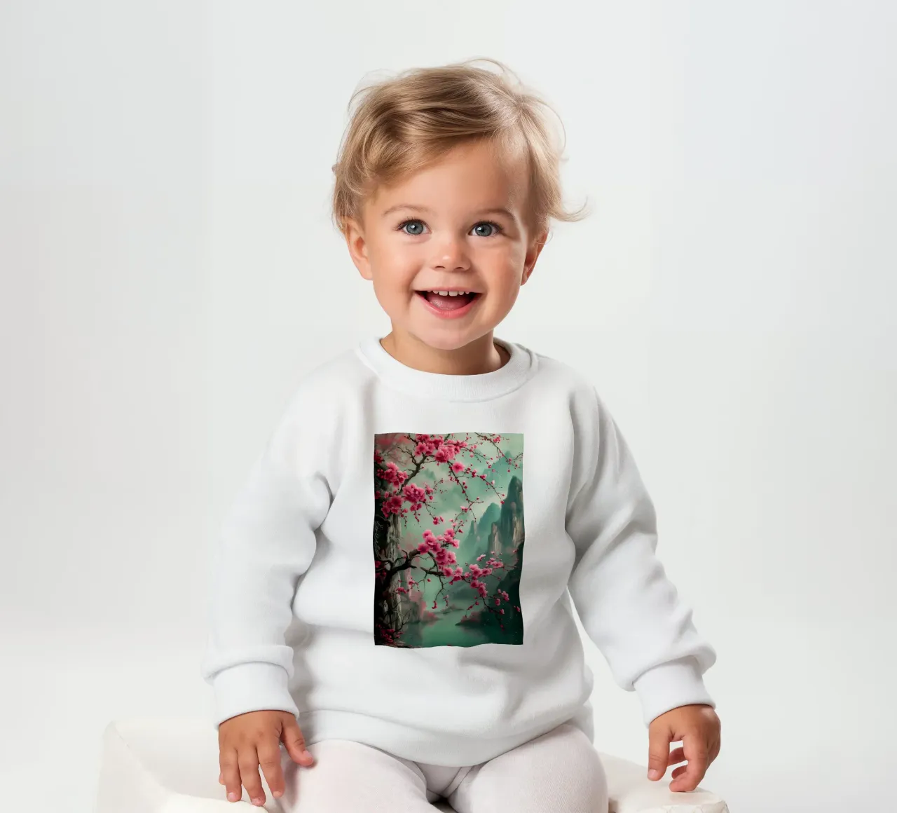 ciliegio in fiore in Giappone felpa neonato da Rebecca Clark Wyrick