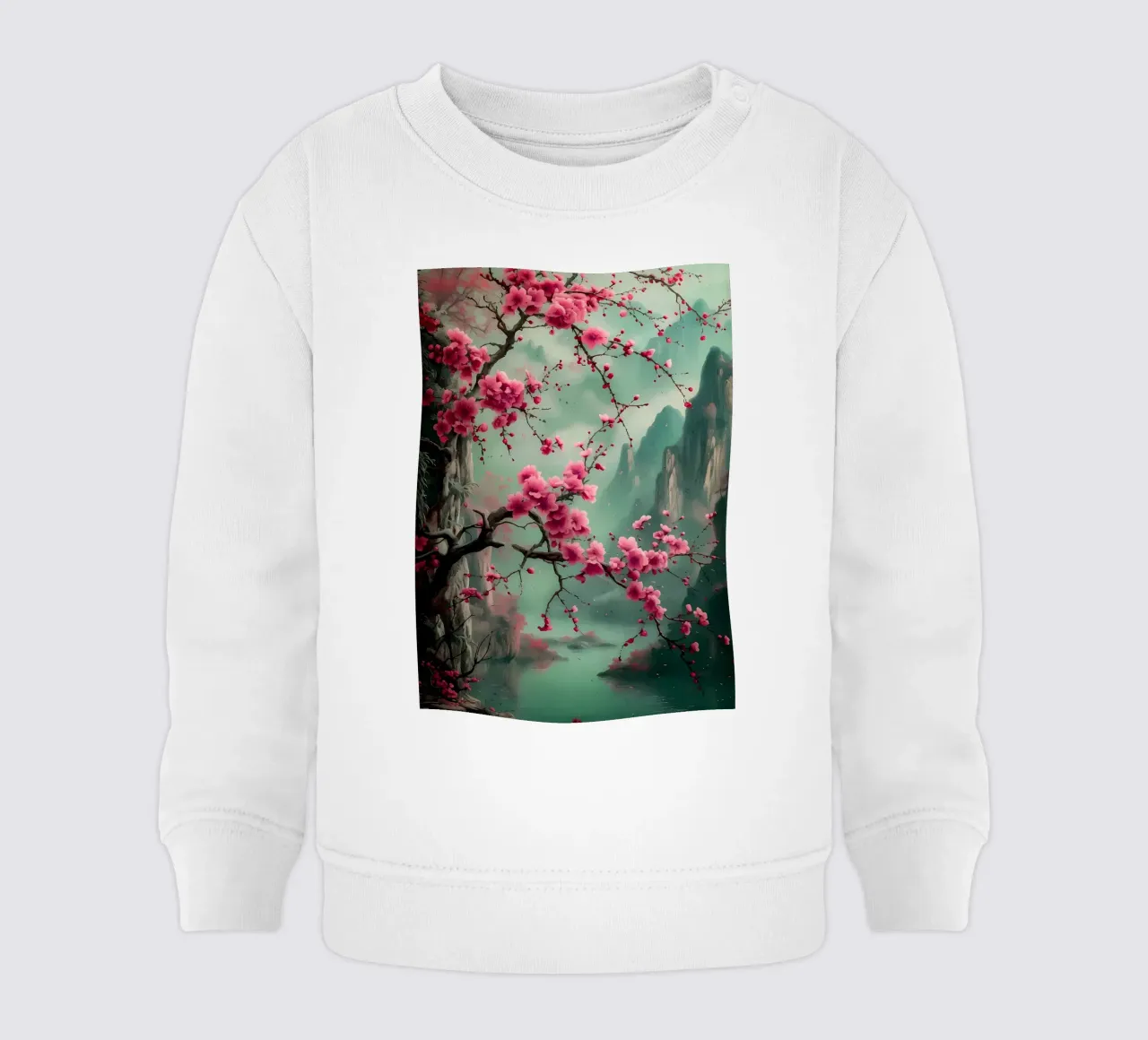 ciliegio in fiore in Giappone felpa neonato da Rebecca Clark Wyrick