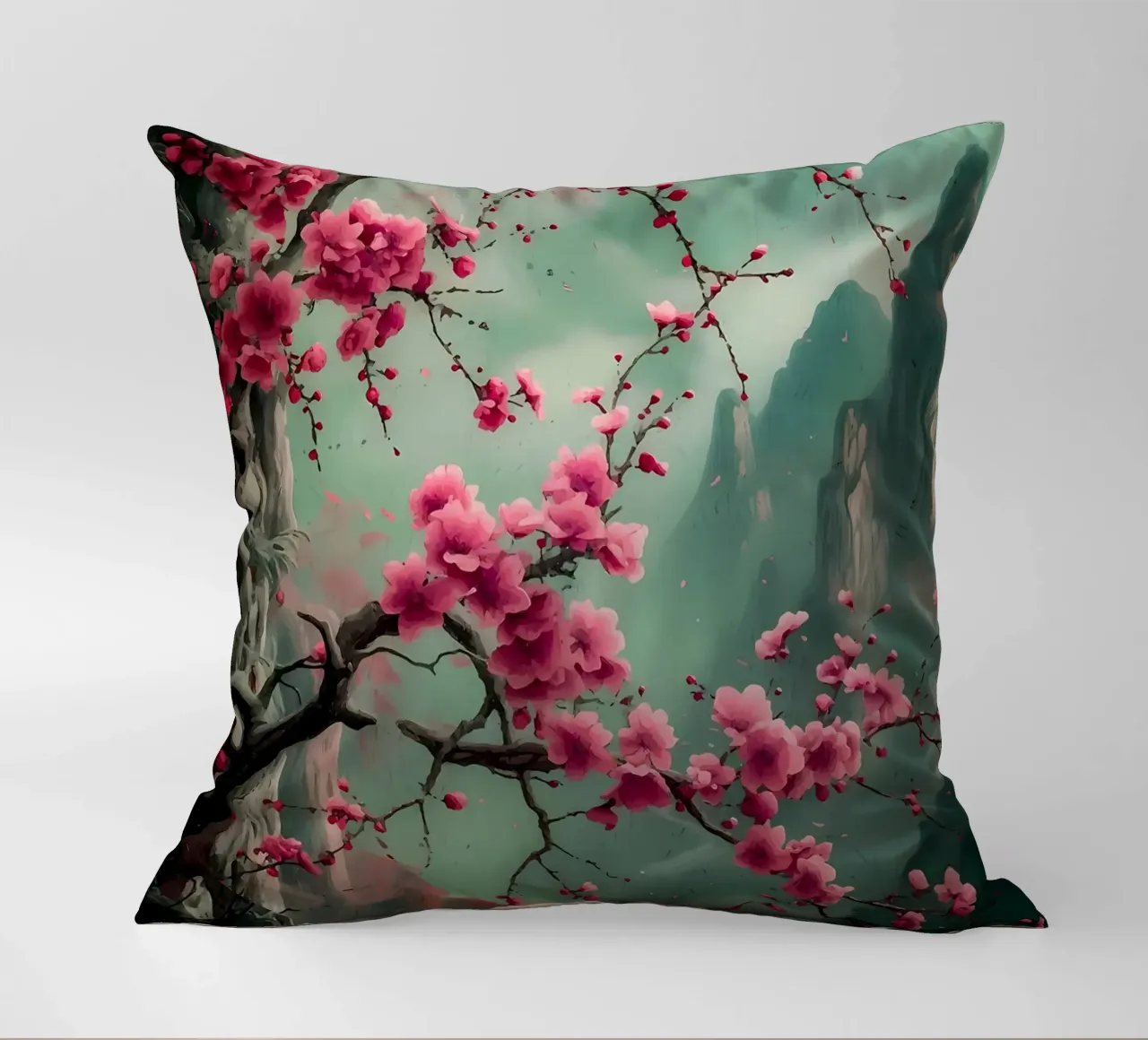 ciliegio in fiore in Giappone cuscino da Rebecca Clark Wyrick