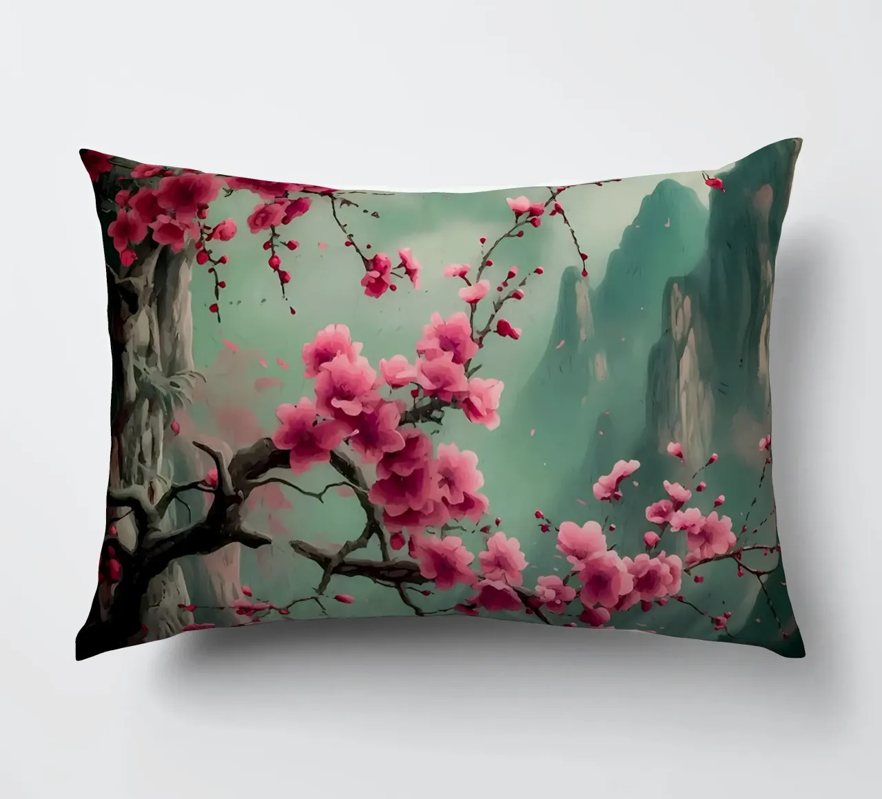 ciliegio in fiore in Giappone cuscino da Rebecca Clark Wyrick