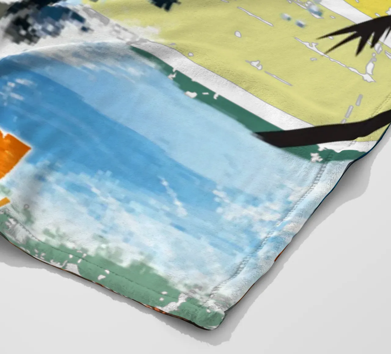 Surf Life Oval y - Summer Sun Vibes 4 fleece blanket by surfer28