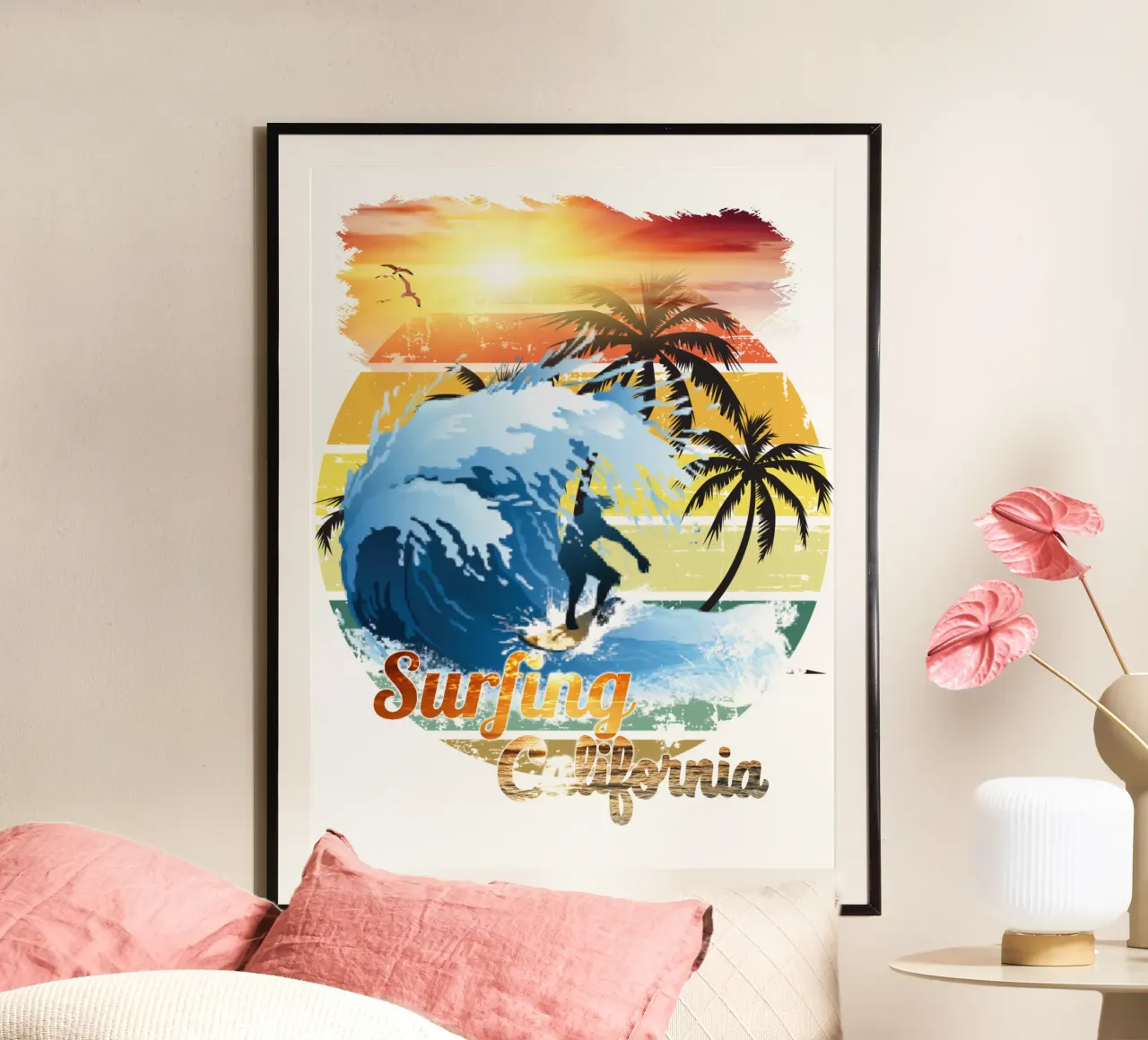 Surf Life Oval y - Summer Sun Vibes 4 hahnemühle by surfer28