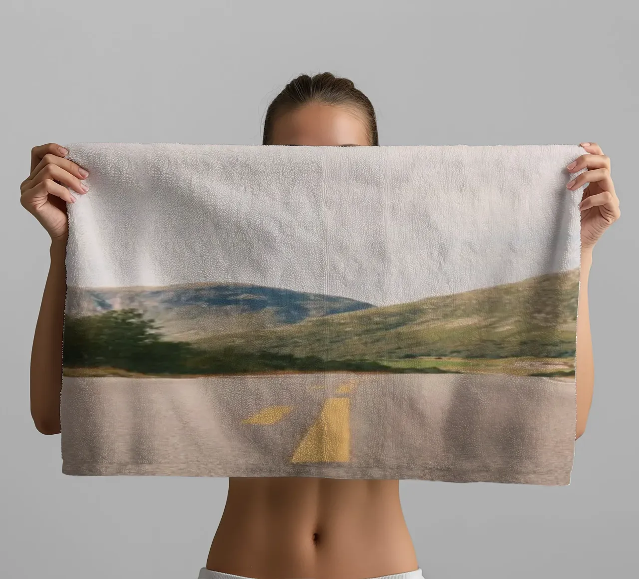 Endless Road – Norwegian Serenity towel by FujiPrints