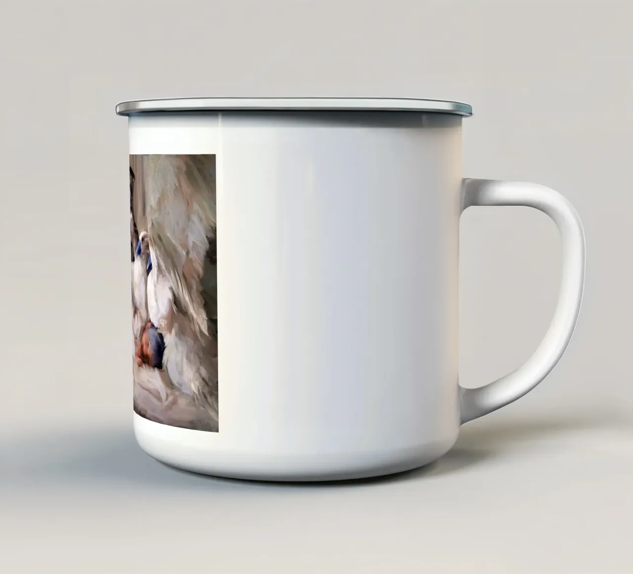 Guillermo Lorca The Swan Girls tazza in smalto da Birgitart