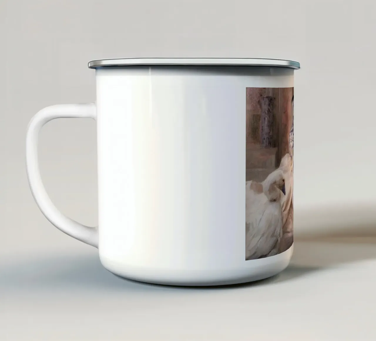 Guillermo Lorca The Swan Girls tazza in smalto da Birgitart
