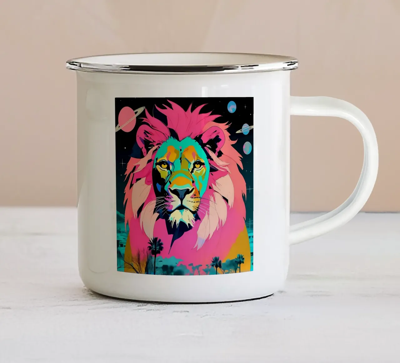 Leone_Stile_D_2 tazza in smalto da Tierisch bunt by LK