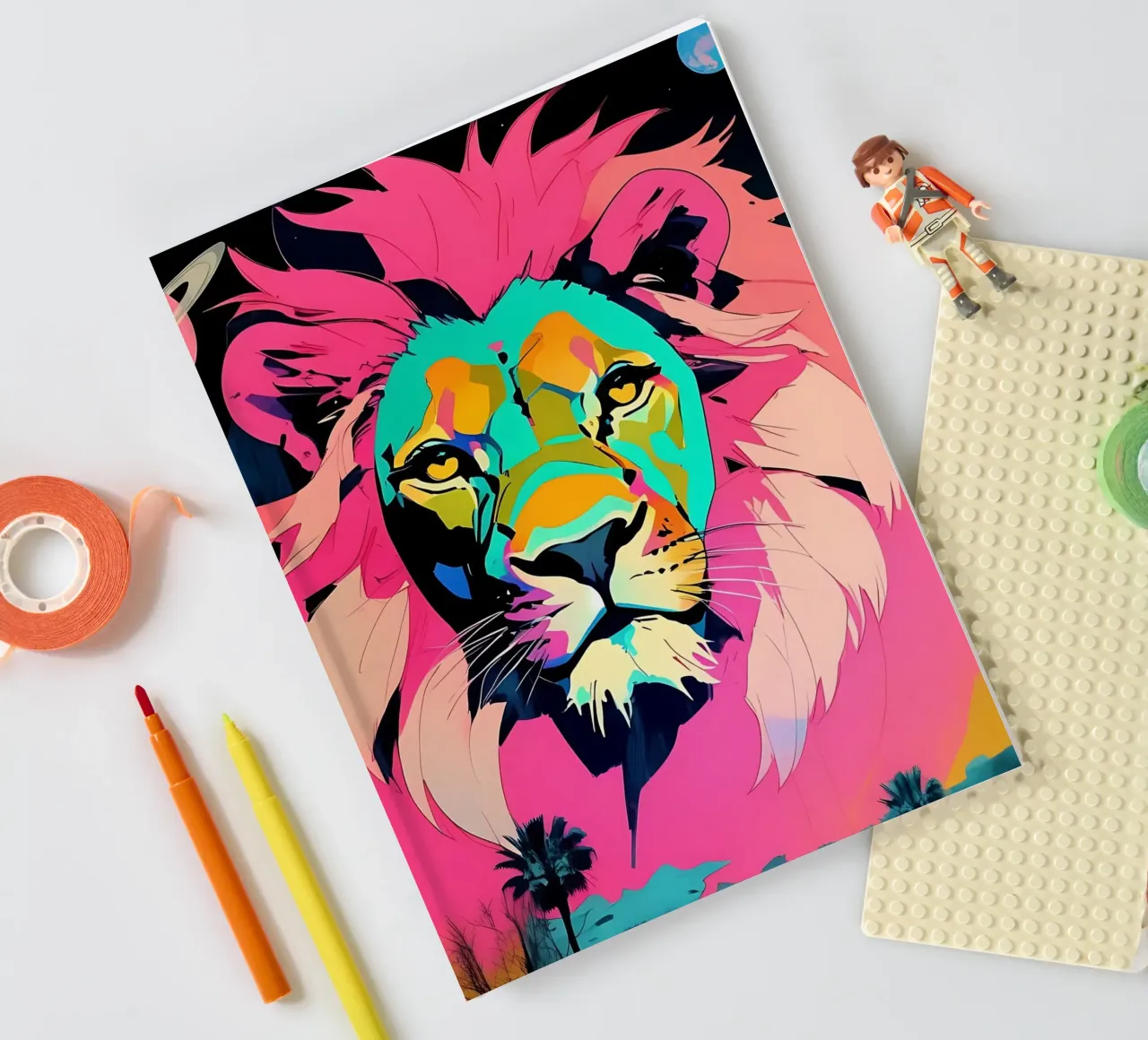 Lion_Style_D_2 notebook by Tierisch bunt by LK