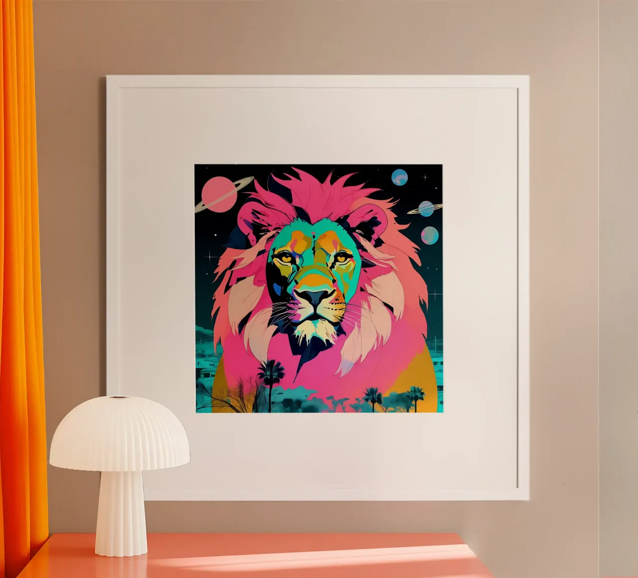 Lion_Style_D_2 poster by Tierisch bunt by LK