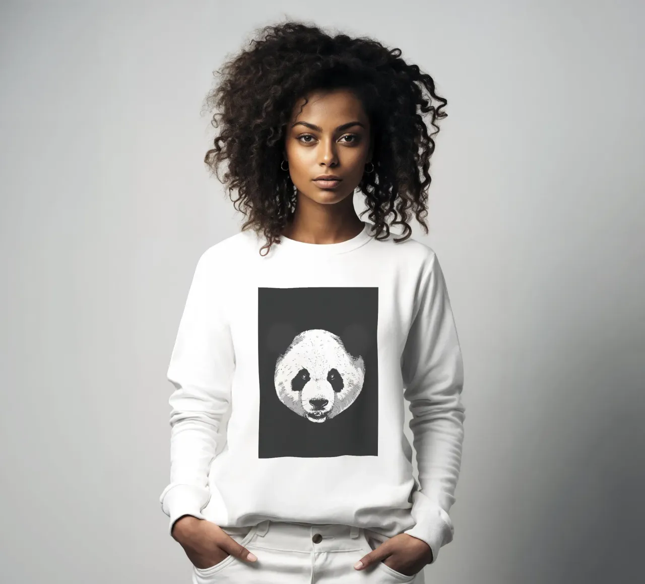 TESTA DI PANDA REALISTICA felpa da James M Coyle