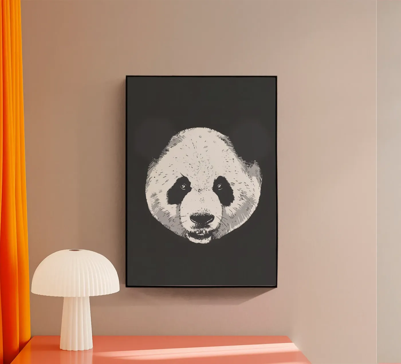 REALISTIC PANDA HEAD plexiglass da James M Coyle