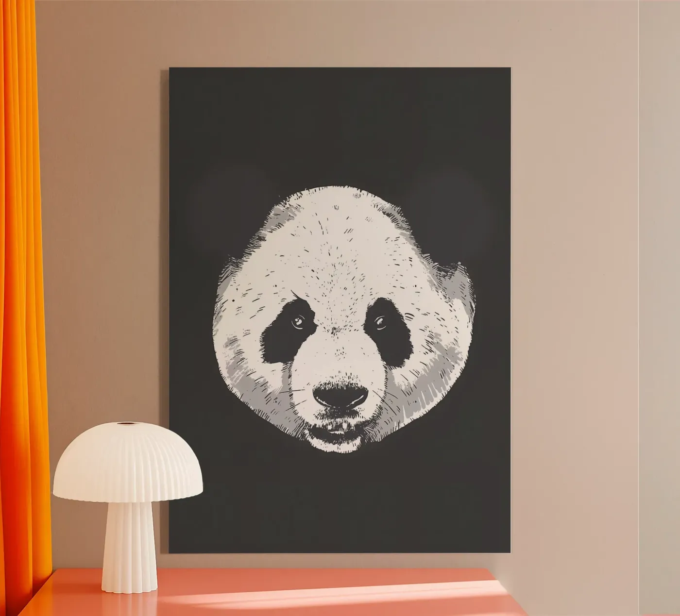 REALISTIC PANDA HEAD plexiglass da James M Coyle