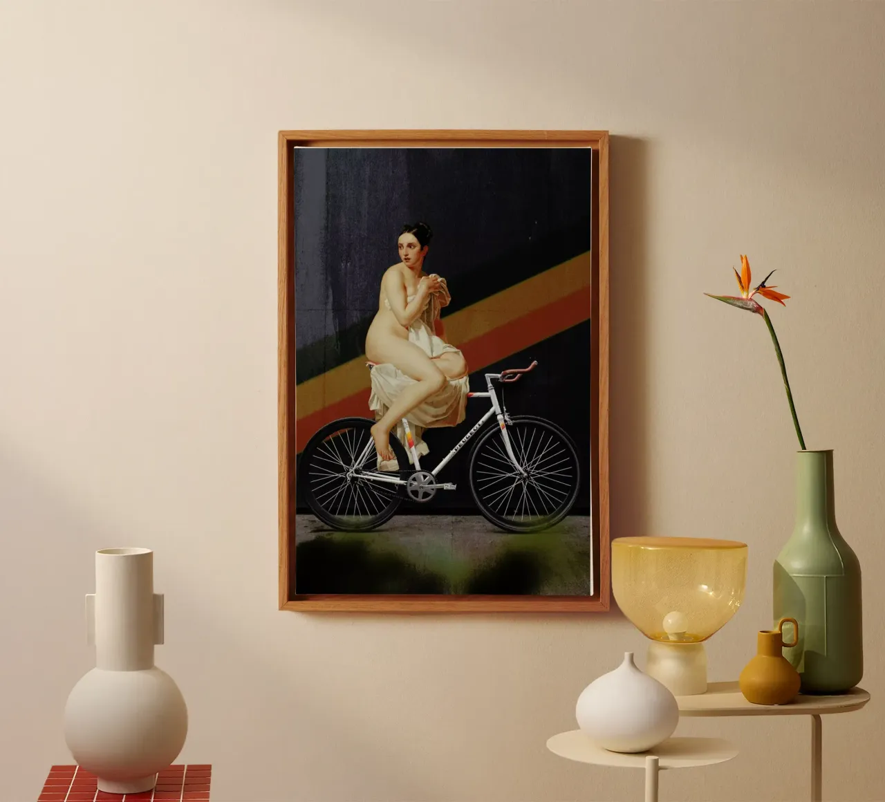 I Want To Ride My Bicycle tela con Cornice a cassetta da Jonas Loose