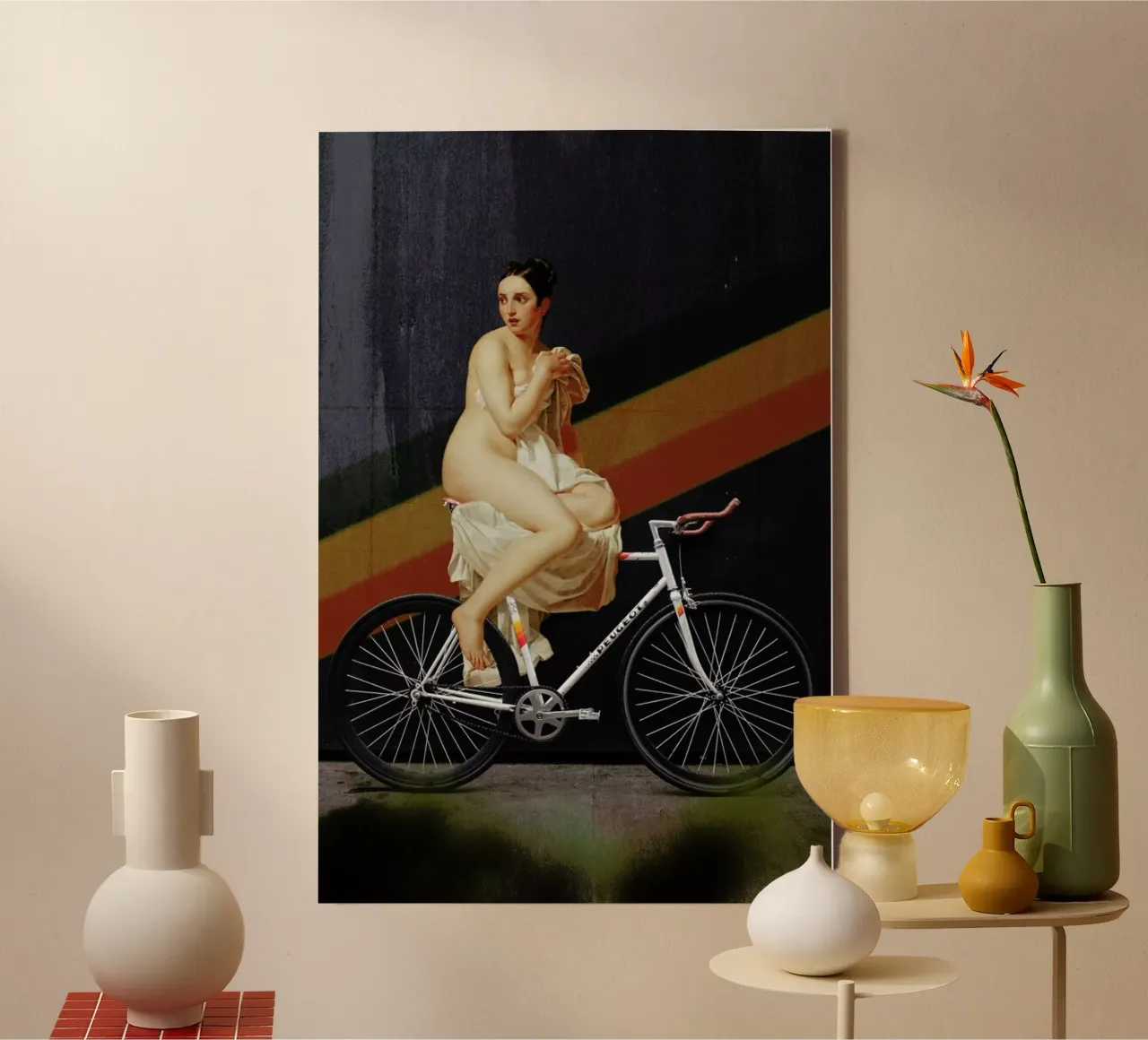 I Want To Ride My Bicycle tela con Cornice a cassetta da Jonas Loose