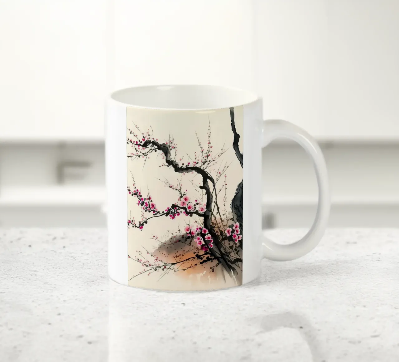 fiori di ciliegio giapponesi tazza in ceramica da Rebecca Clark Wyrick