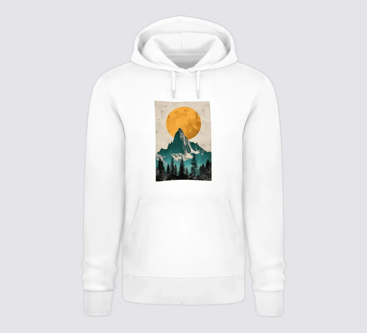 Le montagne in controluce felpa con cappuccio da Albert S Jacob