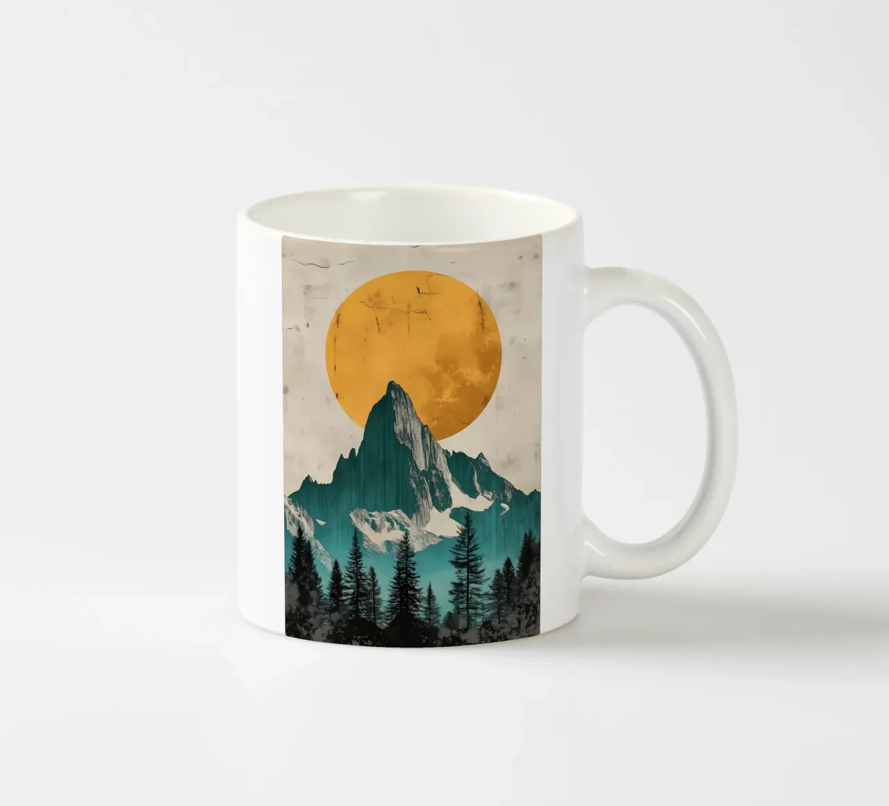 Le montagne in controluce tazza in ceramica da Albert S Jacob