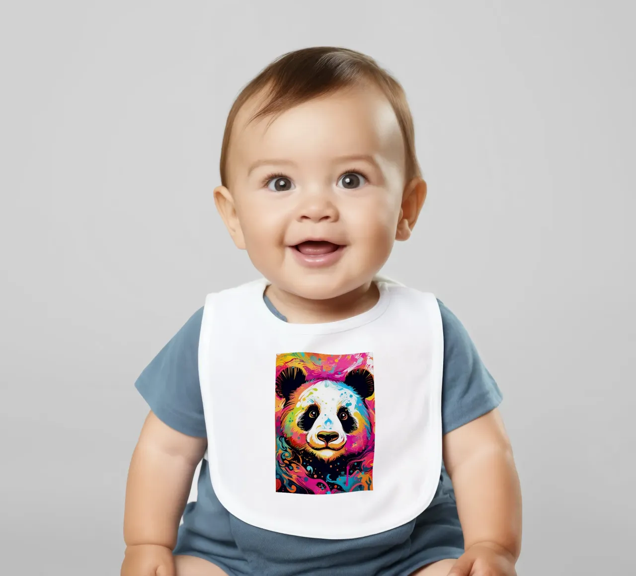 Bezaubernde Panda-Pop-Art Babylätzchen von James M Coyle