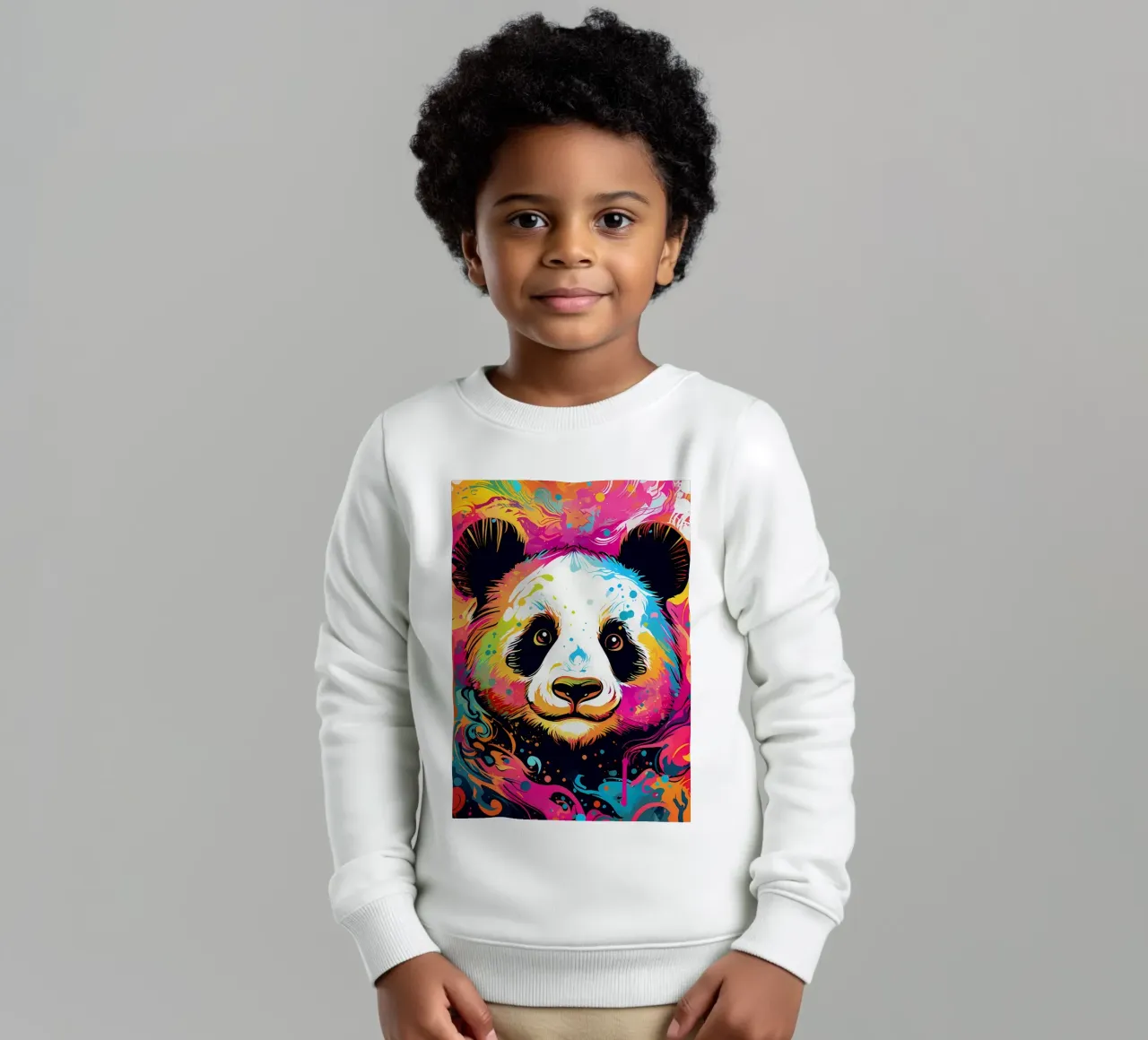 Adorable Panda Pop Art kids sweatshirt by James M Coyle
