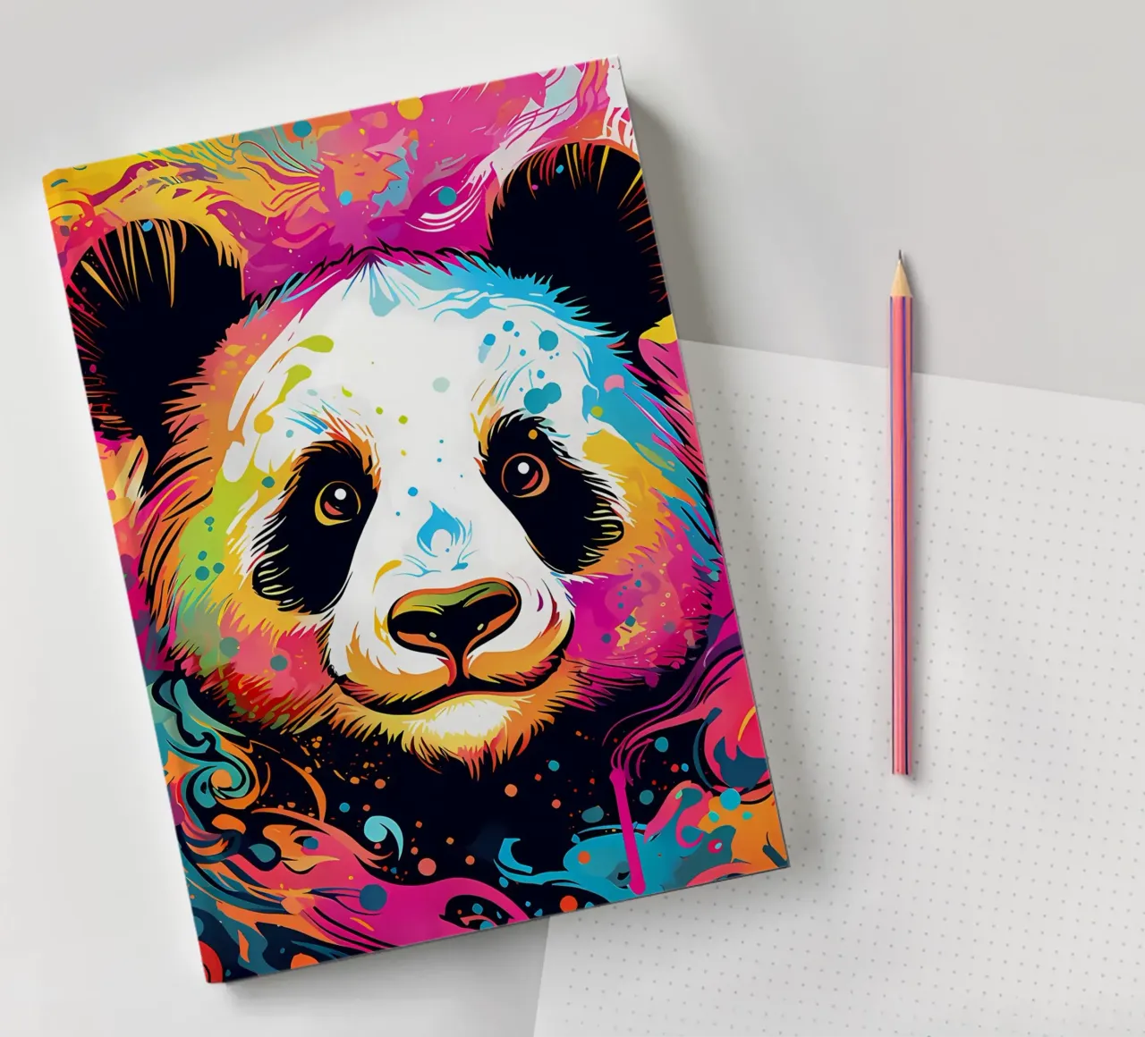 Adorable Panda Pop Art carnet de notes de James M Coyle