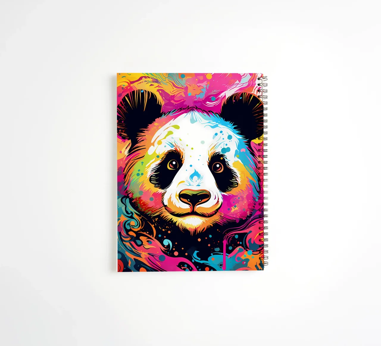 Adorable Panda Pop Art spiral notebook by James M Coyle