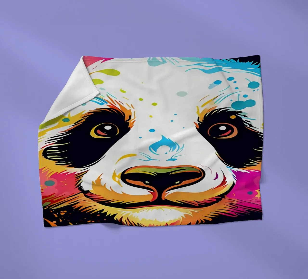Bezaubernde Panda-Pop-Art Fleecedecke von James M Coyle