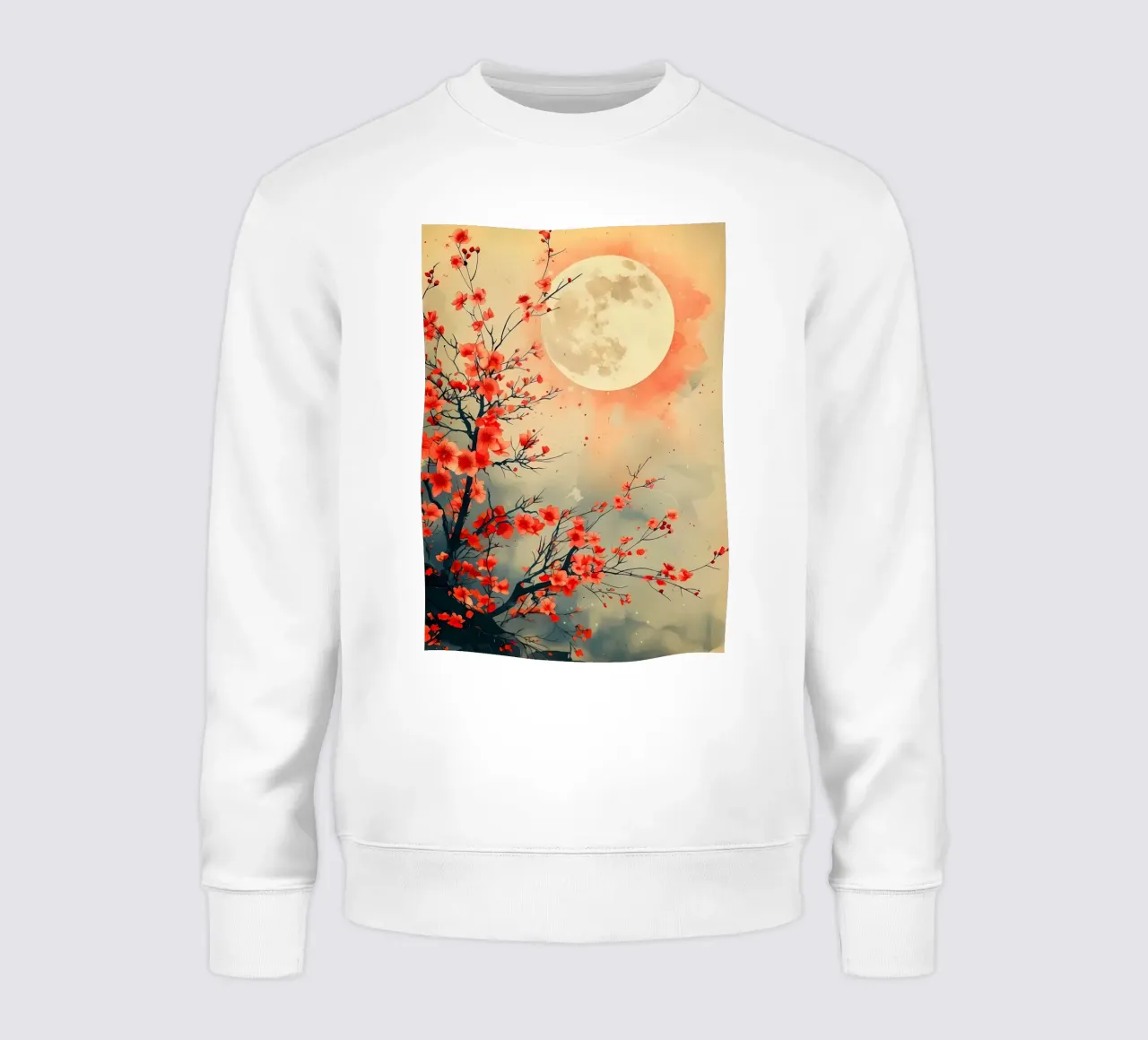 luna di ciliegio in fiore in Giappone felpa da Rebecca Clark Wyrick