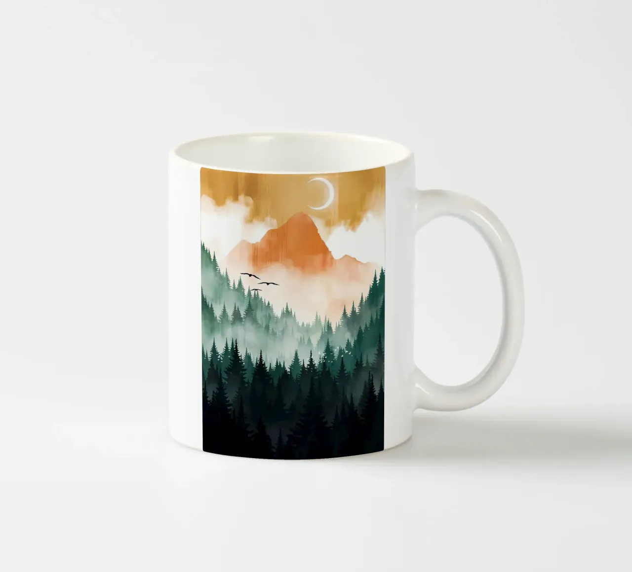 Tramonto in montagna tazza in ceramica da Albert S Jacob
