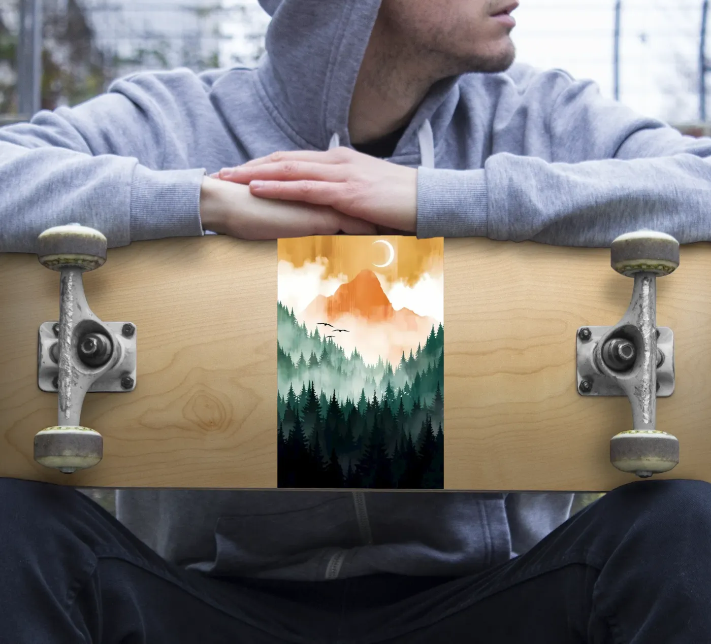 Mountain Sunset sticker by Albert S Jacob