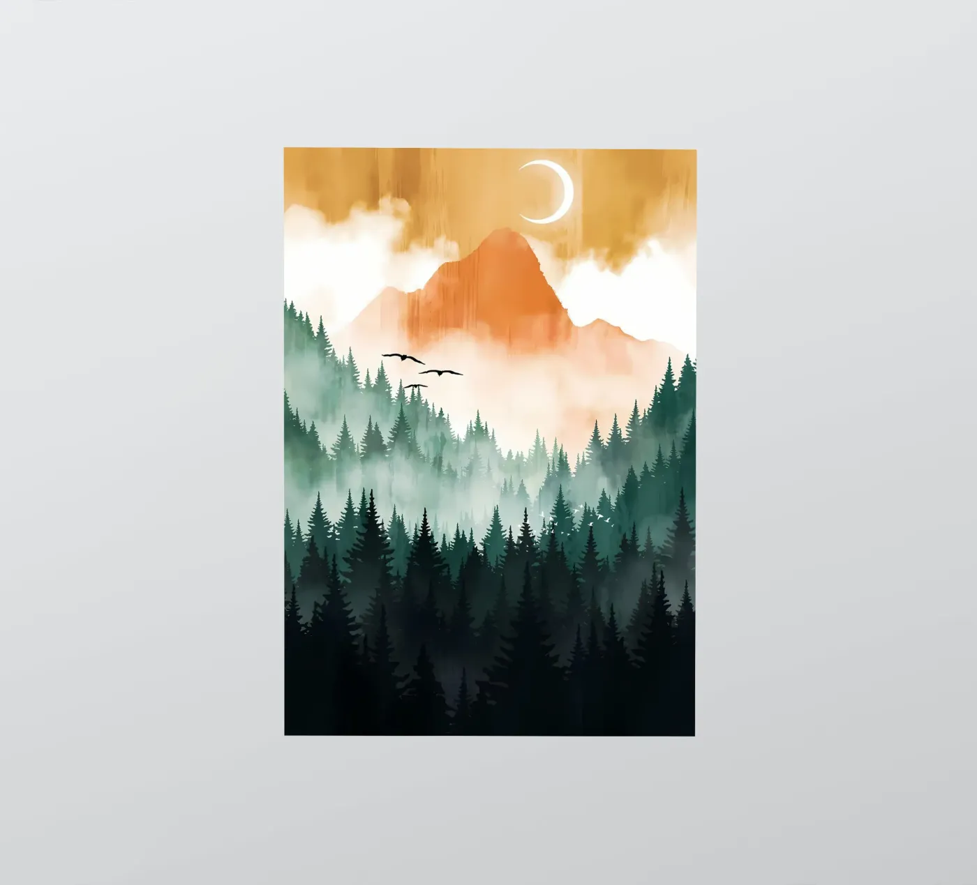 Mountain Sunset sticker by Albert S Jacob