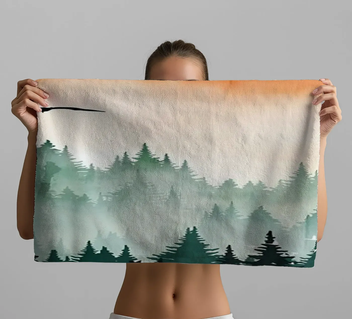 Mountain Sunset towel by Albert S Jacob
