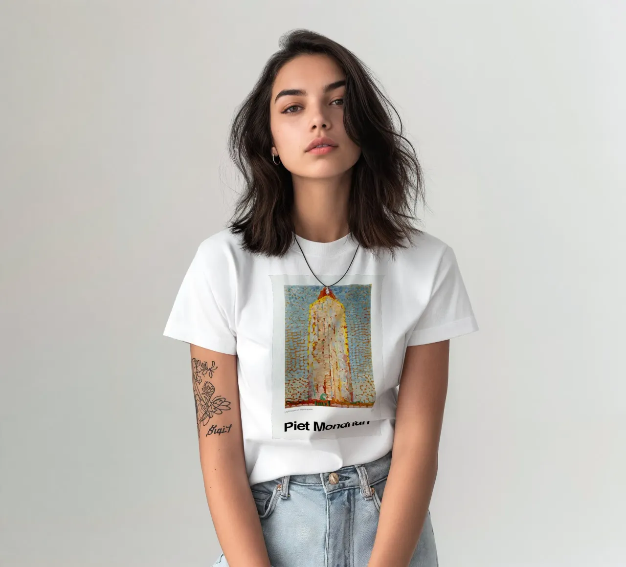 Mondrian - Lighthouse in Westkapelle t-shirt da ARTOTHEK