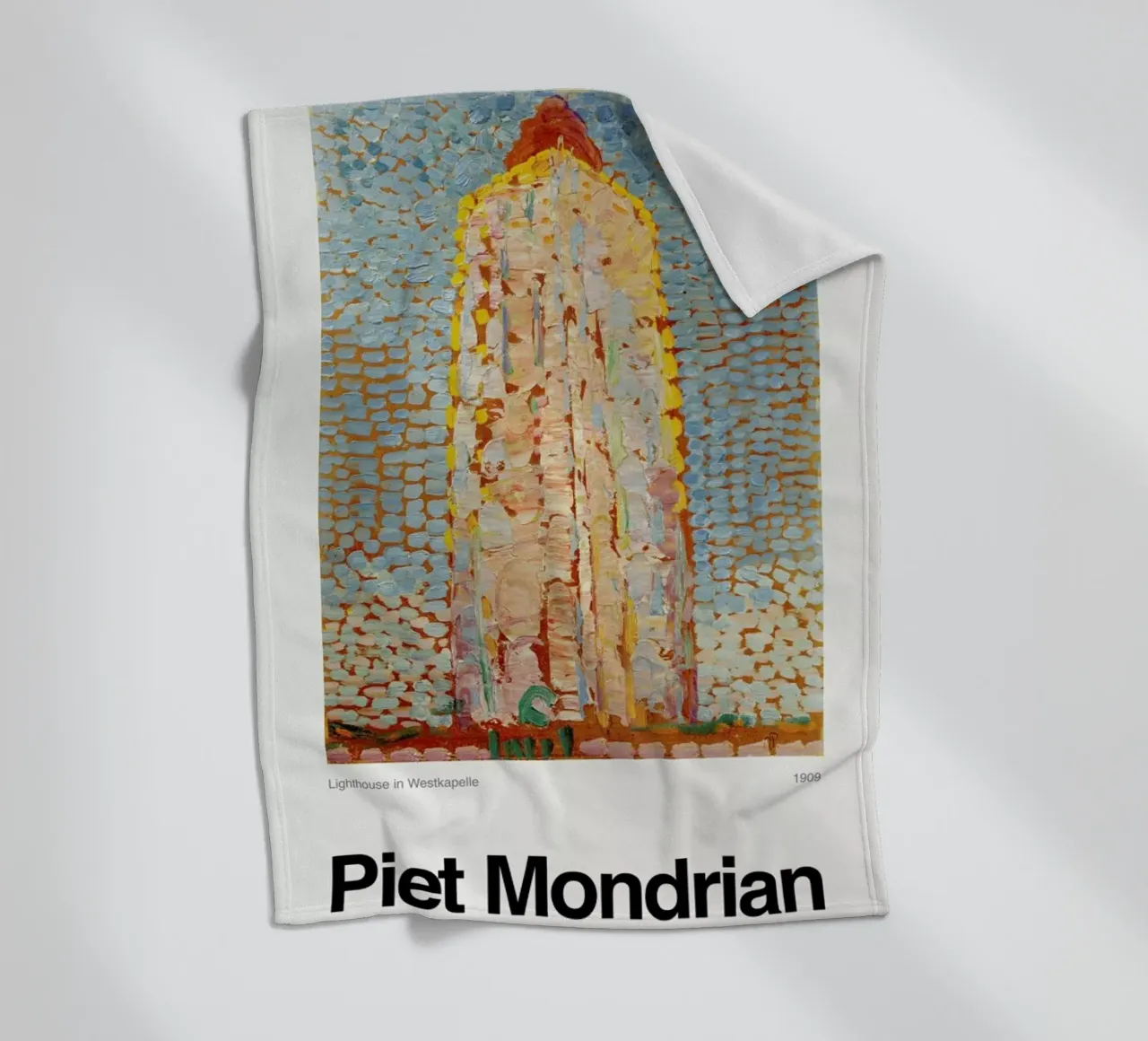 Mondrian - Lighthouse in Westkapelle coperta in pile da ARTOTHEK