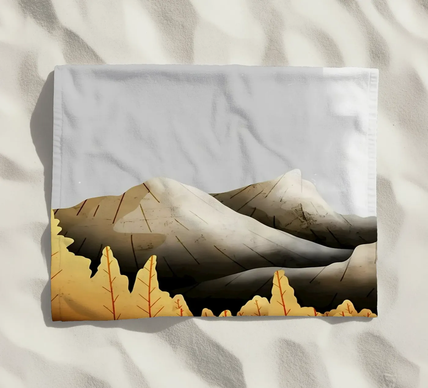 Bergzicht strandhanddoek van Albert S Jacob