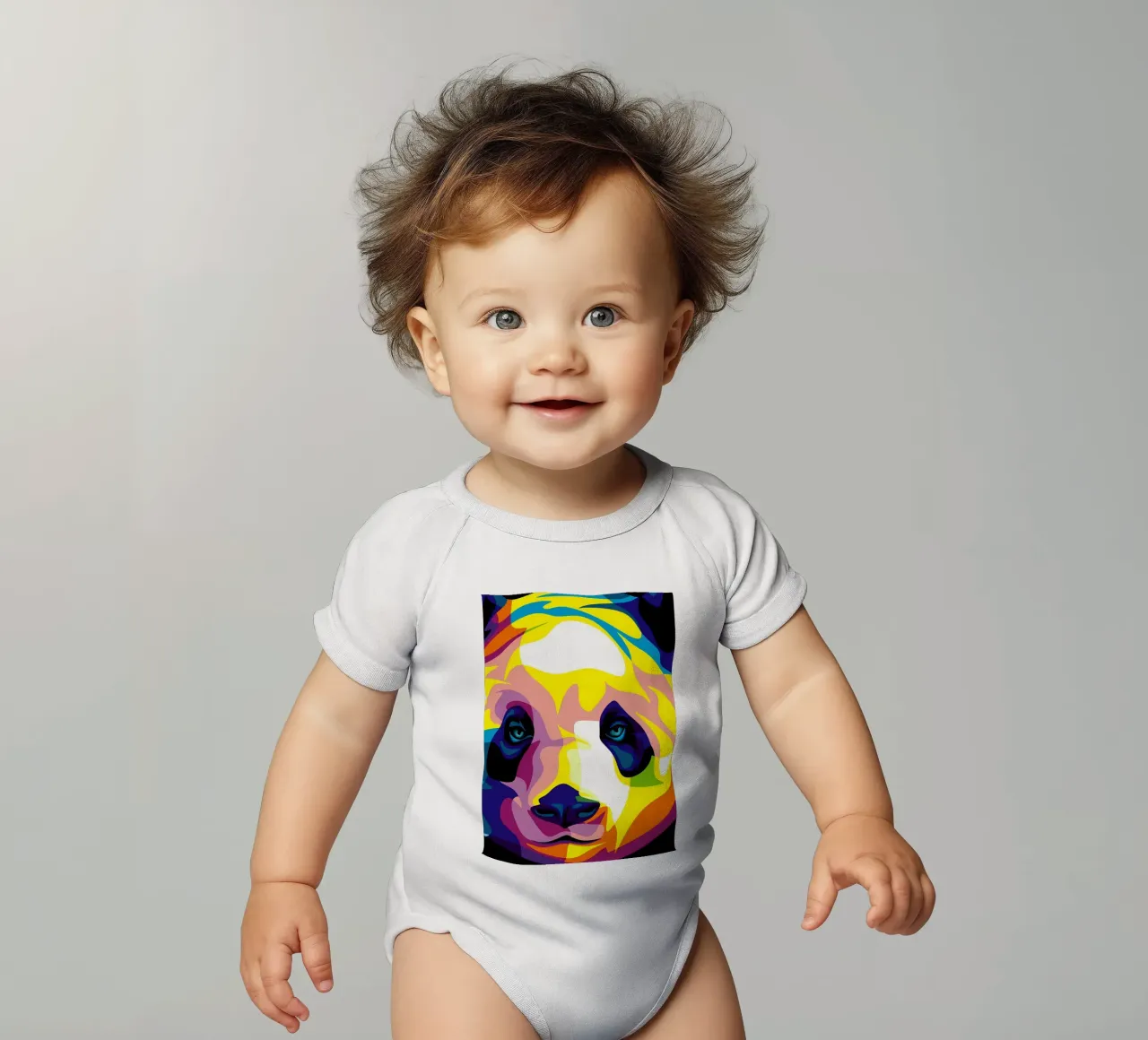 Panda pop body neonato maniche corte da James M Coyle