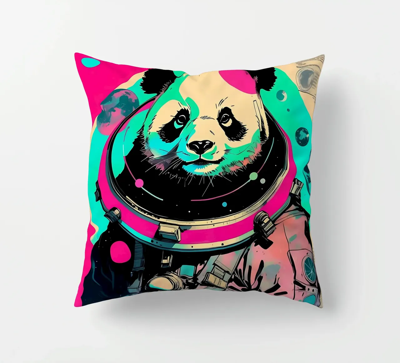 Panda_Style_D_1 cuscino da Tierisch bunt by LK