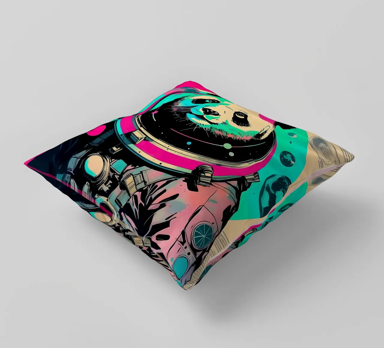 Panda_Style_D_1 cuscino da Tierisch bunt by LK