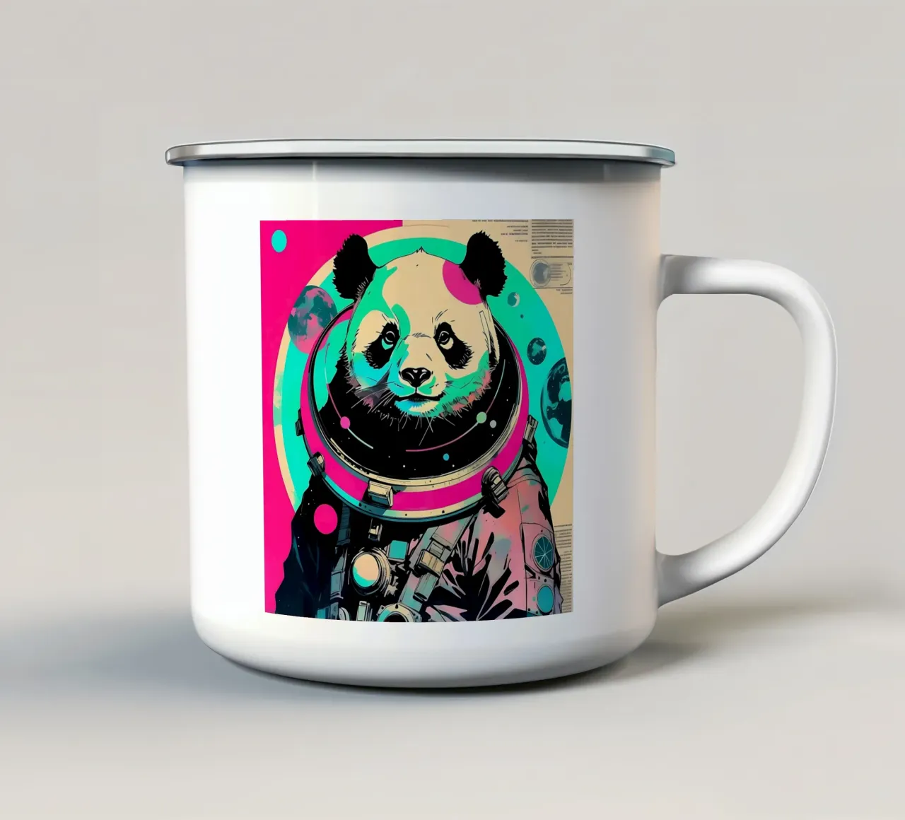 Panda_Style_D_1 tazza in smalto da Tierisch bunt by LK