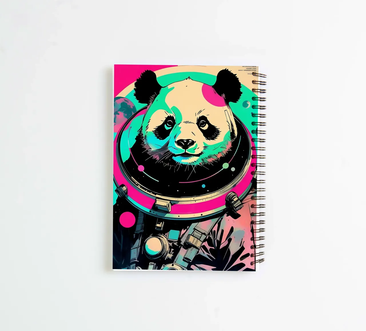 Panda_Style_D_1 spiral notebook by Tierisch bunt by LK