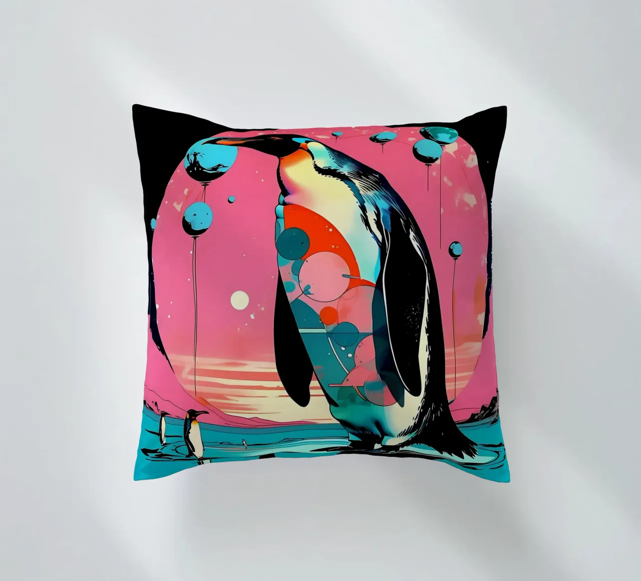 Pinguino_Stil_D_1 cuscino da Tierisch bunt by LK