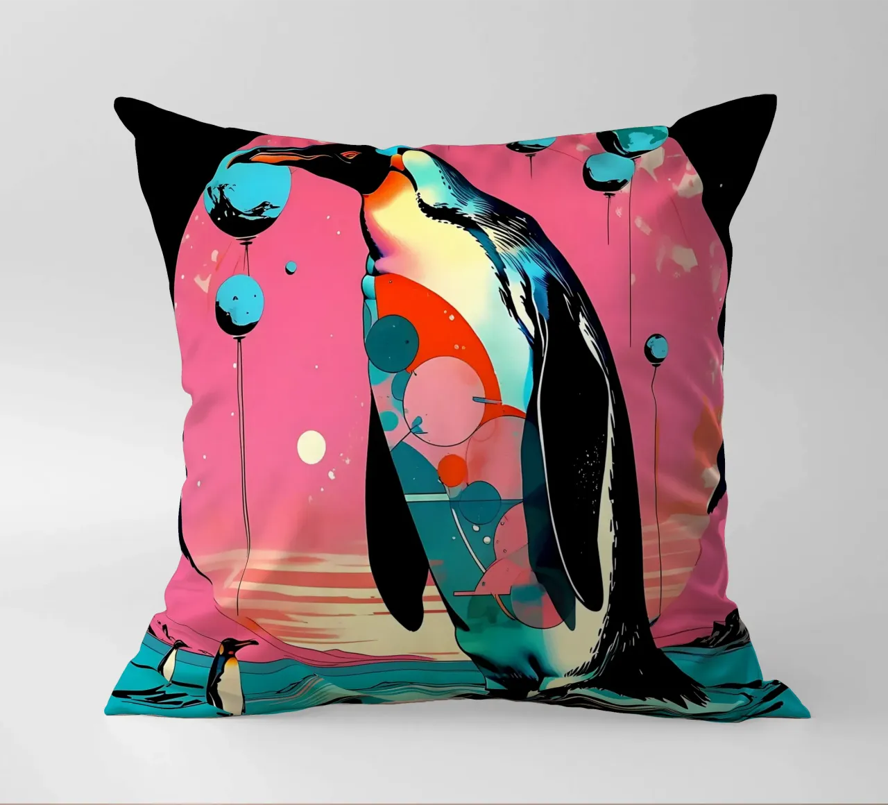 Pinguino_Stil_D_1 cuscino da Tierisch bunt by LK