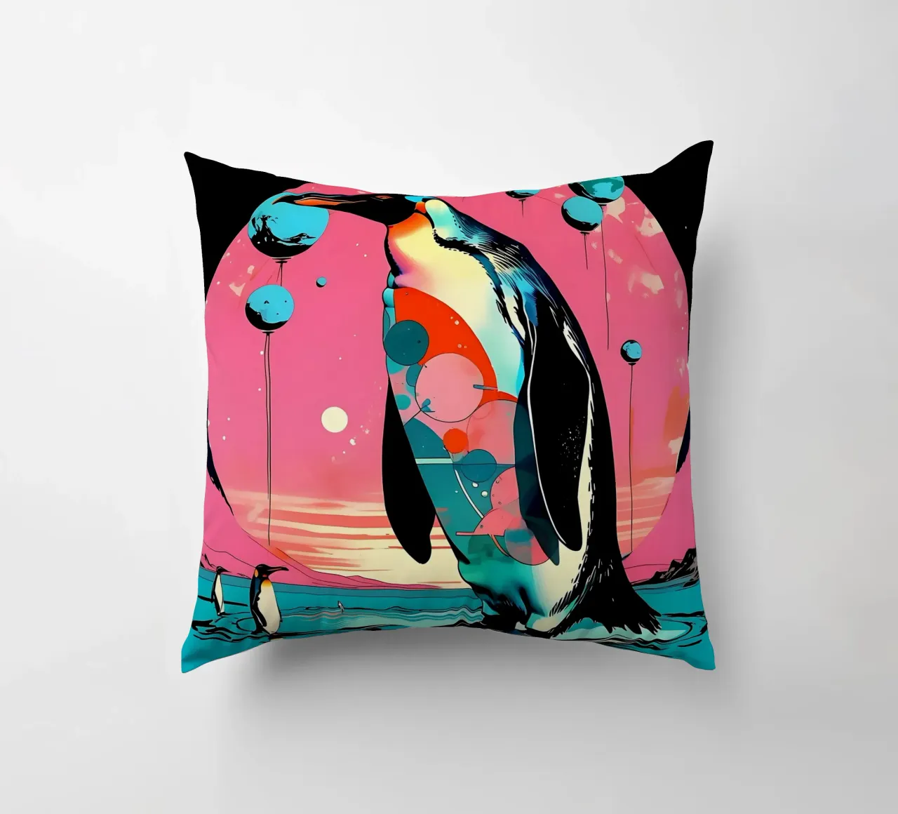 Pinguino_Stil_D_1 cuscino da Tierisch bunt by LK