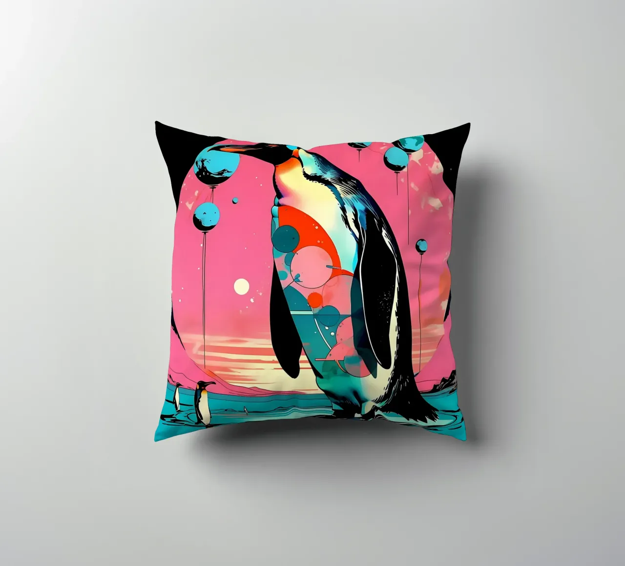 Pinguino_Stil_D_1 cuscino da Tierisch bunt by LK