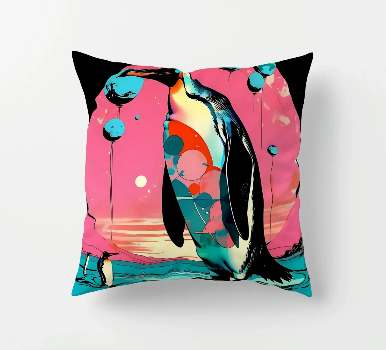 Pinguino_Stil_D_1 cuscino da Tierisch bunt by LK