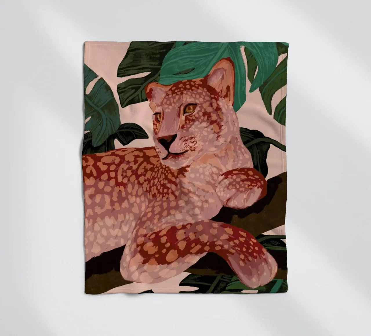 Golden Panter fleece blanket by Goed Blauw