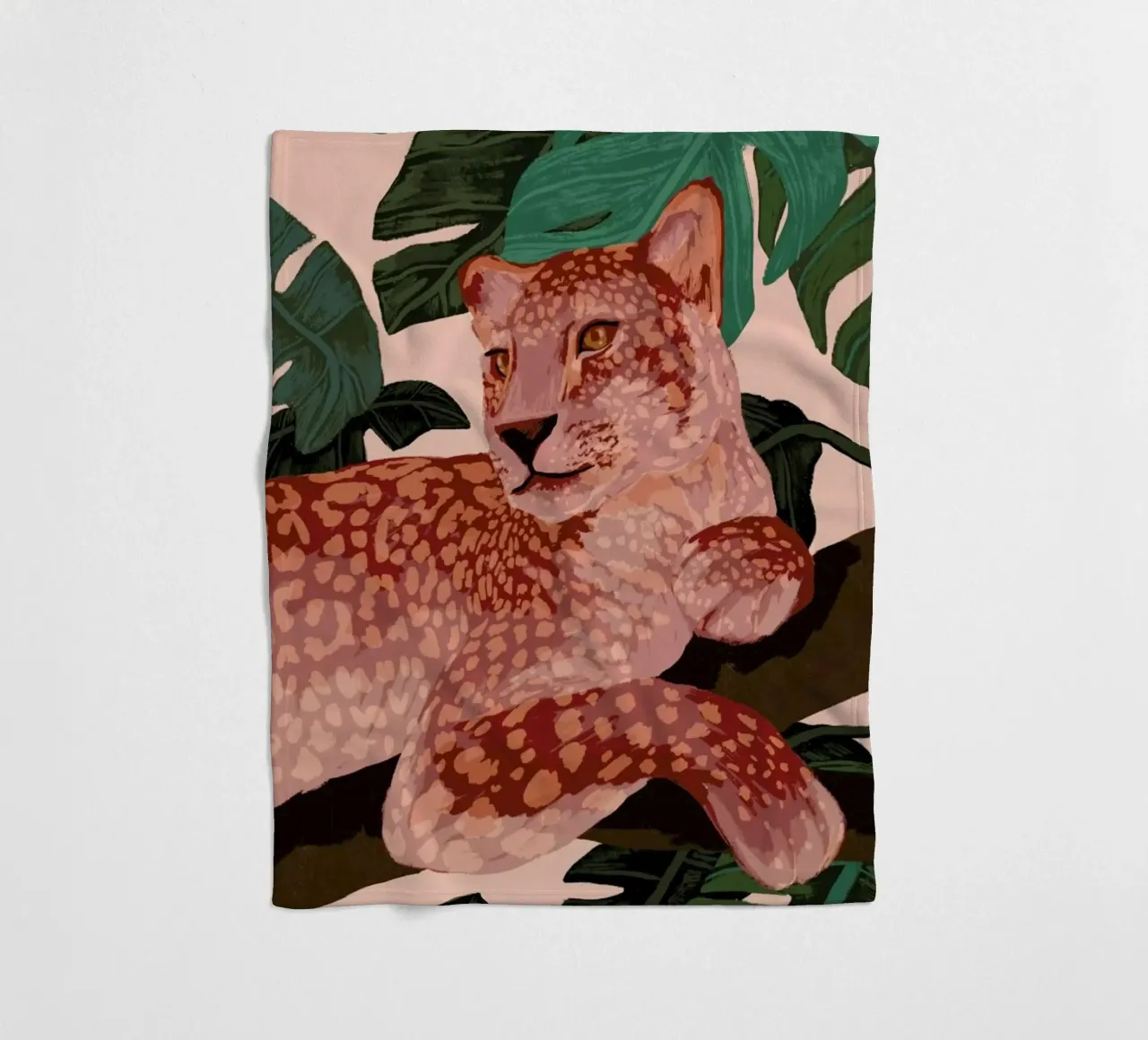 Golden Panter fleece blanket by Goed Blauw