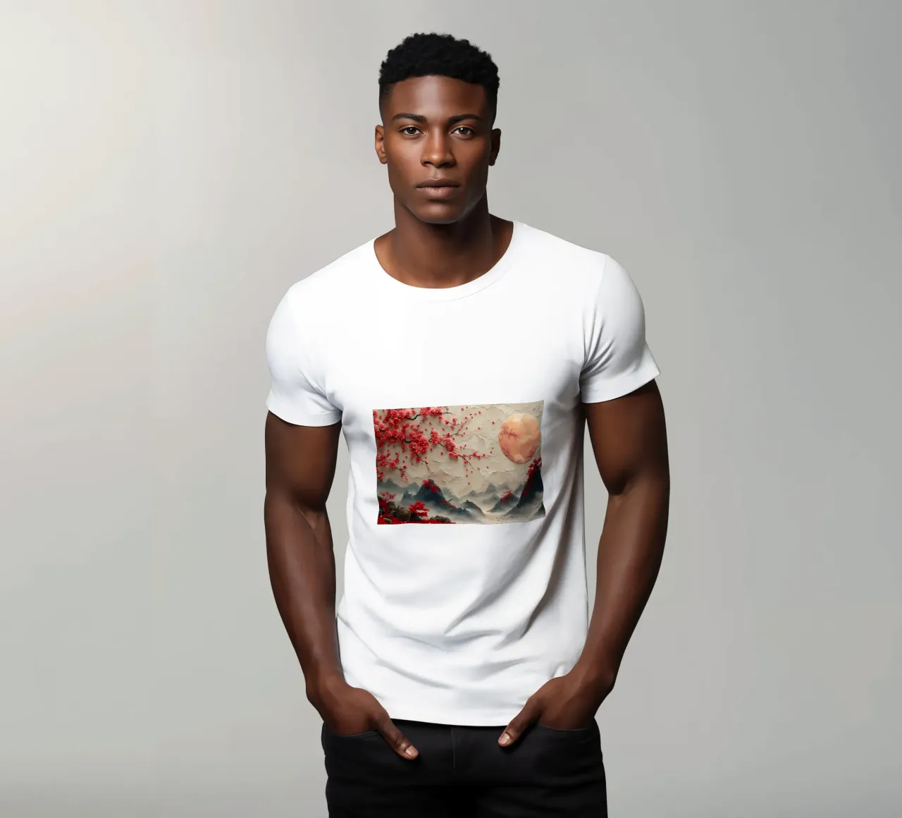 Cherry Blossom Japan Art t-shirt by Rebecca Clark Wyrick