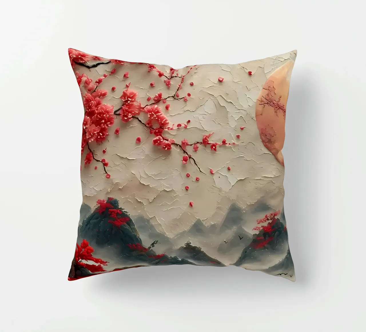Ciliegio in fiore Giappone Arte cuscino da Rebecca Clark Wyrick