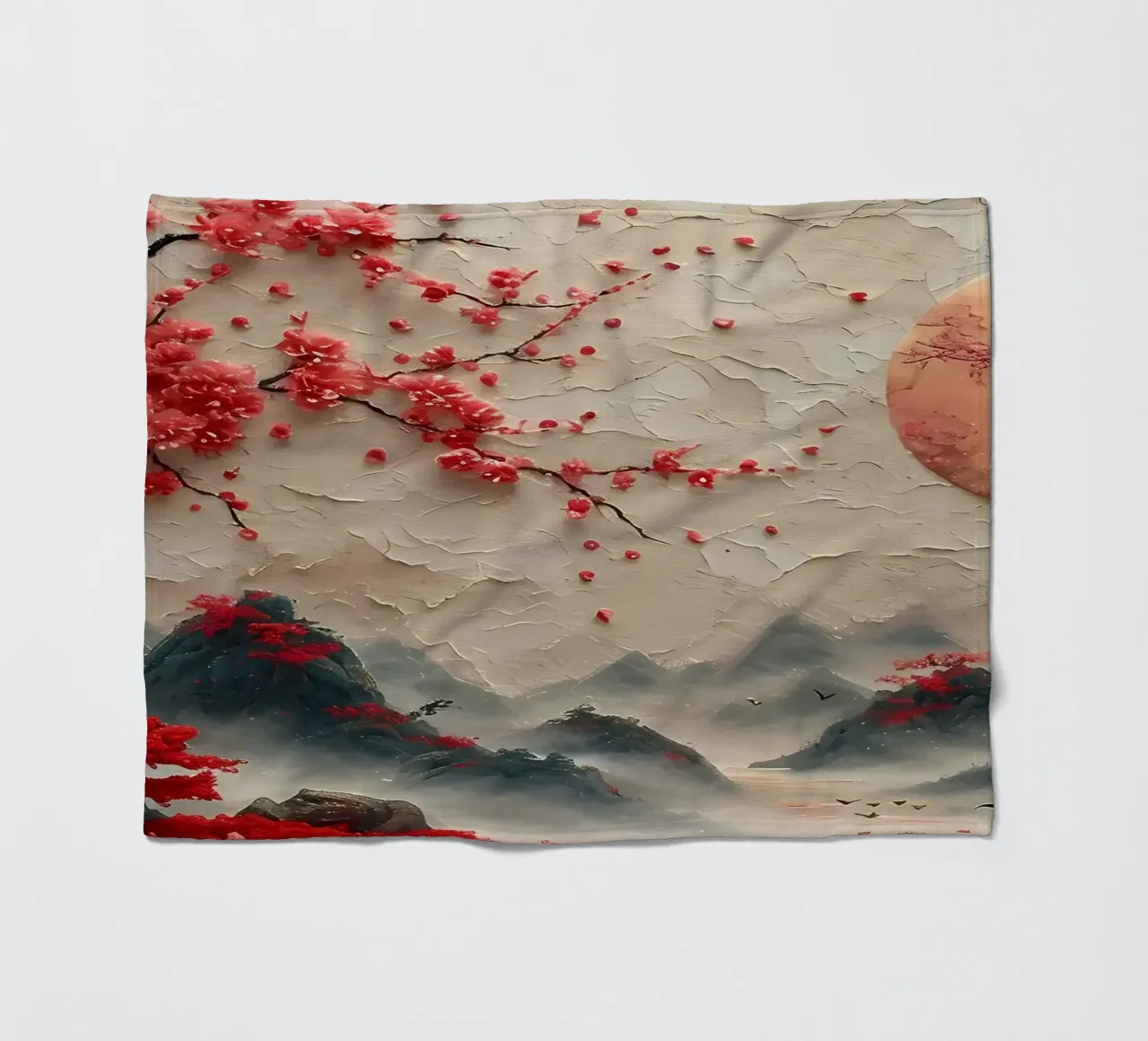 Ciliegio in fiore Giappone Arte coperta in pile da Rebecca Clark Wyrick