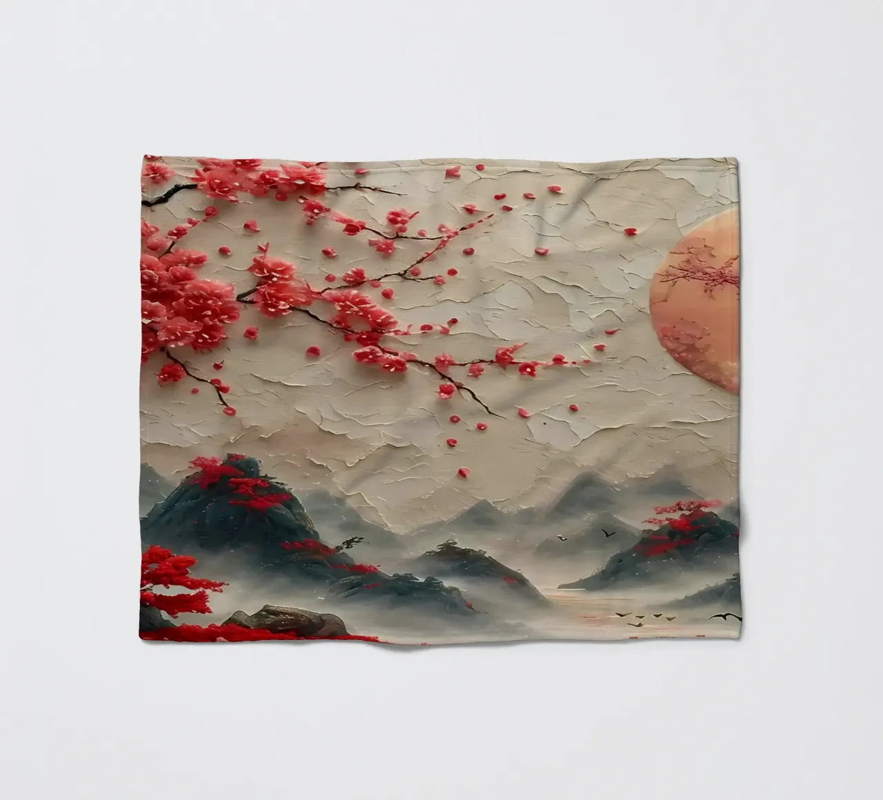 Ciliegio in fiore Giappone Arte coperta in pile da Rebecca Clark Wyrick